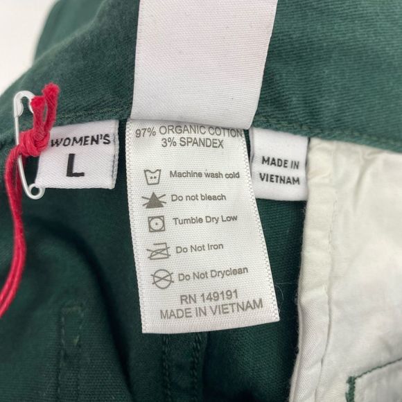 Topo Designs Womens Climb Pants Size L Organic Cotton Outdoor Hiking NWT Green - Picture 4 of 12